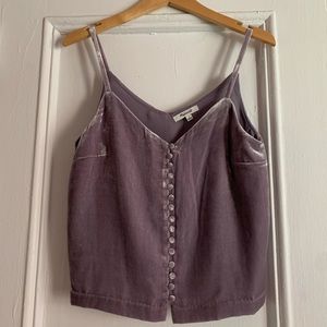 Madewell lavender velvet tank top